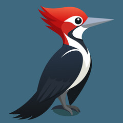 illustration of a pileated woodpecker