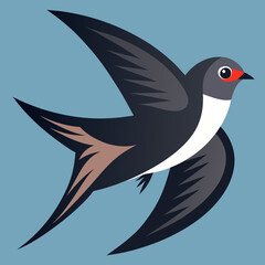 chimney swift bird vector