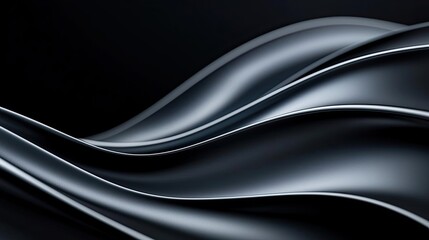 Cloudy abstract background idea. Abstract flowing black waves with smooth gradients creating a luxurious feel.