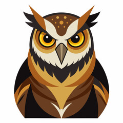 great horned owl vector