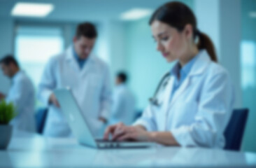 blur background of online medical and healthcare