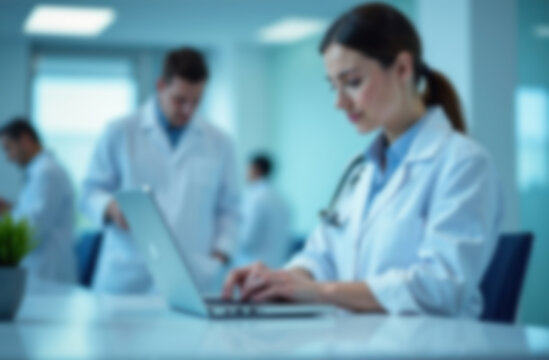 blur background of online medical and healthcare