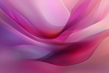 ピンクと紫のグラデーションが美しい、流れるような抽象的な曲線美