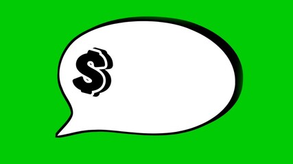 40 dollar price tag animation motion graphics in speech bubble on green screen background for wholesale or black Friday event business concept video element