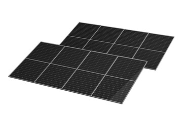 3d Two Photovoltaic Solar Panels 3d Illustration