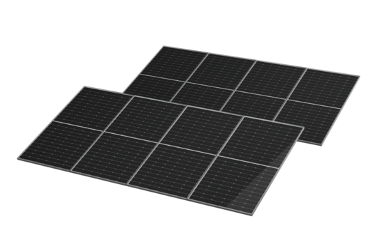 3d Two Photovoltaic Solar Panels 3d Illustration