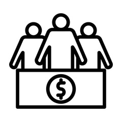 Crowdsourcing Vector Line Icon Design