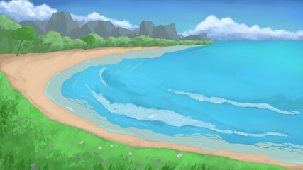 Background clear beach blue type s15