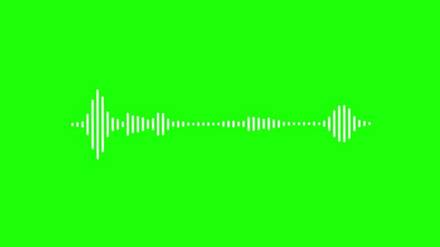 audio spectrum simulation Audio waveform equalizer on green screen, white audio sound visualizer wave spectrum.
sound Wave Animated In Green Background. White audio waveform spectrum animation,
