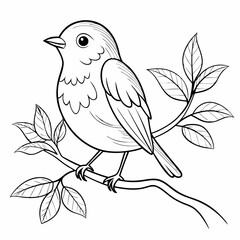 bird coloring page ,kids coloring page , coloring page for kids, animal coloring page, KDP, Animal Coloring Page For Kids