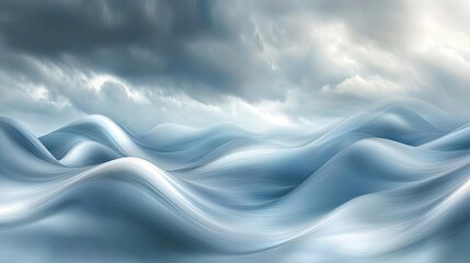 Obraz premium Cloudy abstract background idea. A serene seascape featuring gentle waves under cloudy skies, evoking tranquility.