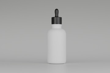 Minimalist White Doff Dropper Bottle for Skincare or Cosmetic Products
