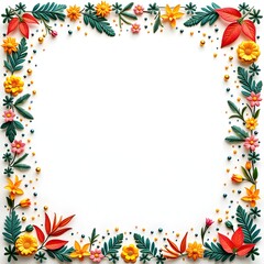 Obraz premium A Splash of Whimsy Vibrant Border Art