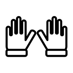 Obraz premium Leather Gloves Vector Line Icon Design