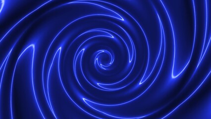Abstract blue color neon twirl background