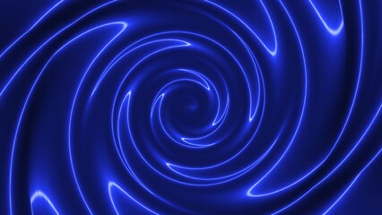Abstract blue color neon twirl background