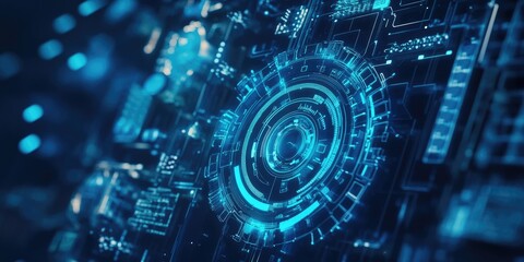 Obraz premium Digital transformation and automation strategy concept. Streamlining business processes using cloud computing, customer service optimization, and data management.