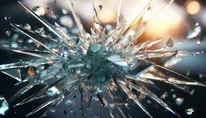 Detail of glass explosion