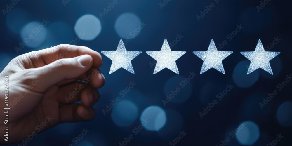 Poster customer feedback and satisfaction survey concept. users provide ratings on an online platform, cont