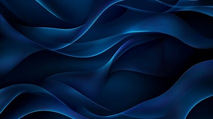 Fototapeta premium Abstract blue waves flowing gracefully, creating a sense of motion and depth in a serene background