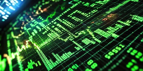 Fototapeta premium Finance technology in 2025, focusing on stock market investments, digital assets, and the analysis of forex trading for business growth.