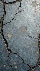 Obraz premium Deep crevices, uneven gray; mottled, distressed concrete , concrete background, architecture, industrial