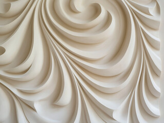 white wooden carving