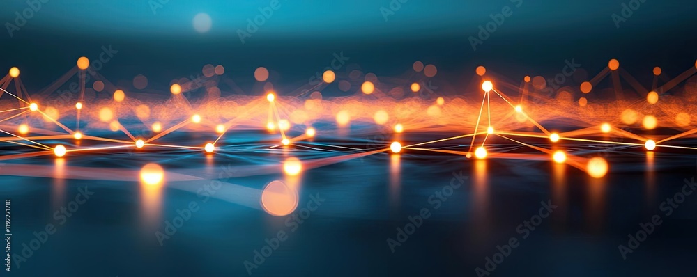 Poster plexus abstract background concept. a vibrant network of glowing connections, symbolizing data flow 