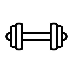Dumbell Vector Line Icon Design