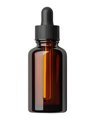 Fototapeta premium Amber Glass Dropper Bottle with Black Pipette for Liquid Storage