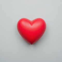 Obraz premium Red heart isolated on plain background