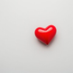 Obraz premium Red heart isolated on plain background
