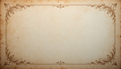 Antique Victorian letter paper with subtle floral designs, aged cream background, copy space