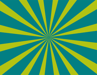 Obraz premium Green and turqoise retro vintage radial line comic book background. Exploding star burst texture japanese radius cartoon pattern abstract.