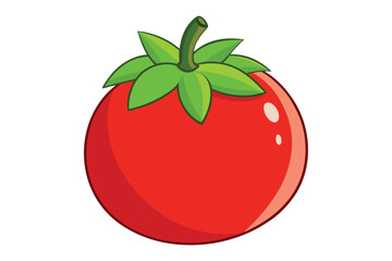 3d tomato vector illustration on a white background