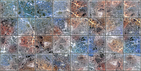 illustration Marble seamless Wall and Floor Tiles with a modern abstract decorative mosaic pattern.	
