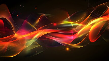 Obraz premium Dynamic color waves abstract art digital graphic design creative studio vibrant color scheme visual concept
