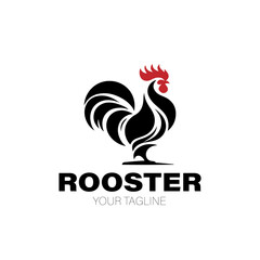 Rooster Logo. Rooster Logo Design. Rooster Logo Brand. Rooster Logo Vector Design Isolated on White Background