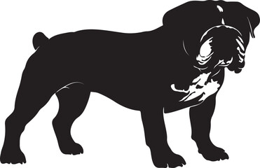 Detailed Dachshund Silhouette Artistic Canine Vector