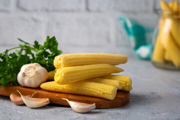 Delicious looking baby corn pickle