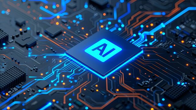 artificial intelligence computer chipset circuit concept