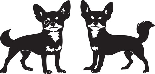 Chihuahua Silhouette Vector: Artistic Canine Illustration