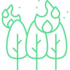 Forest Fire icon single vector illustration