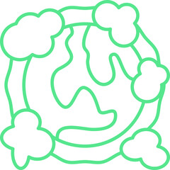 Global Pollution icon single vector illustration