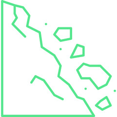 Rocks Falling icon single vector illustration