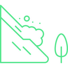 Snow Avalanche icon single vector illustration