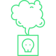 Toxic Fumes Release icon single vector illustration