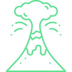 Volcano Erupting icon single vector illustration