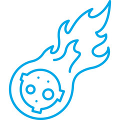Falling Asteroid icon single vector illustration