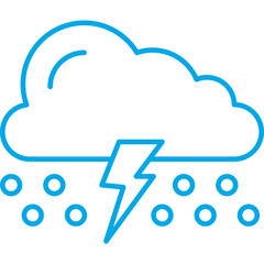 Hailstorm icon single vector illustration